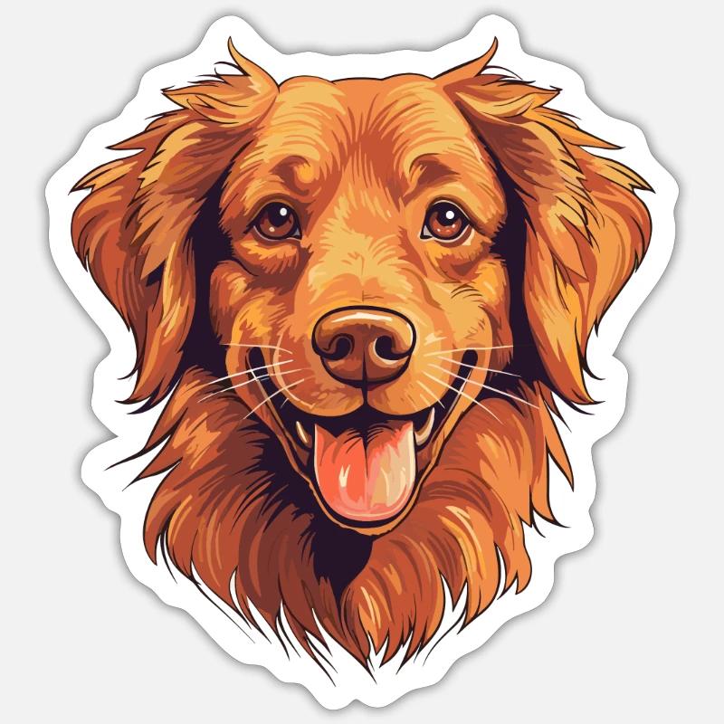 Nouvelle-Écosse Canard Tolling Retriever Race Eau - Sticker taille S (10 x 10 cm) - blanc mat