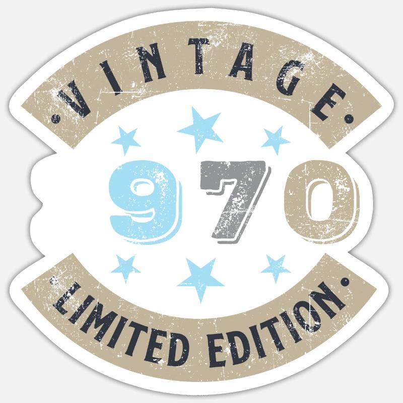 Millésime 1970 - Sticker taille S (10 x 10 cm) - blanc mat