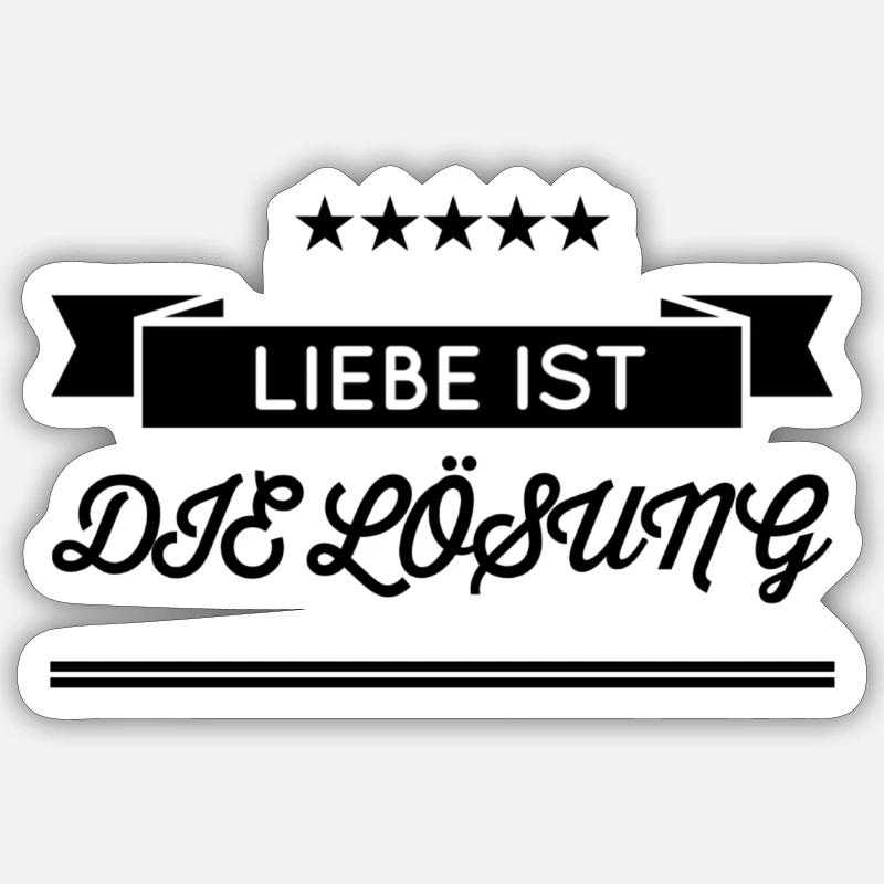 Liebe geht immer - Sticker Größe S (10 x 10 cm) - Mattweiß