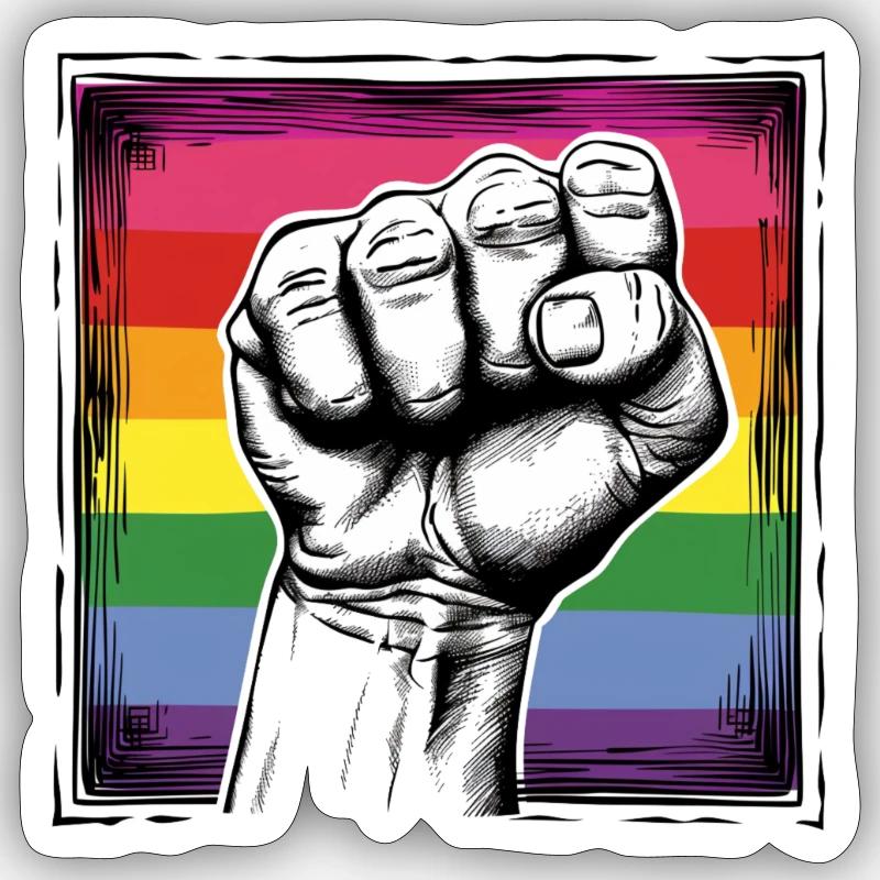 Pride - Sticker size S (10 x 10 cm) - white matte