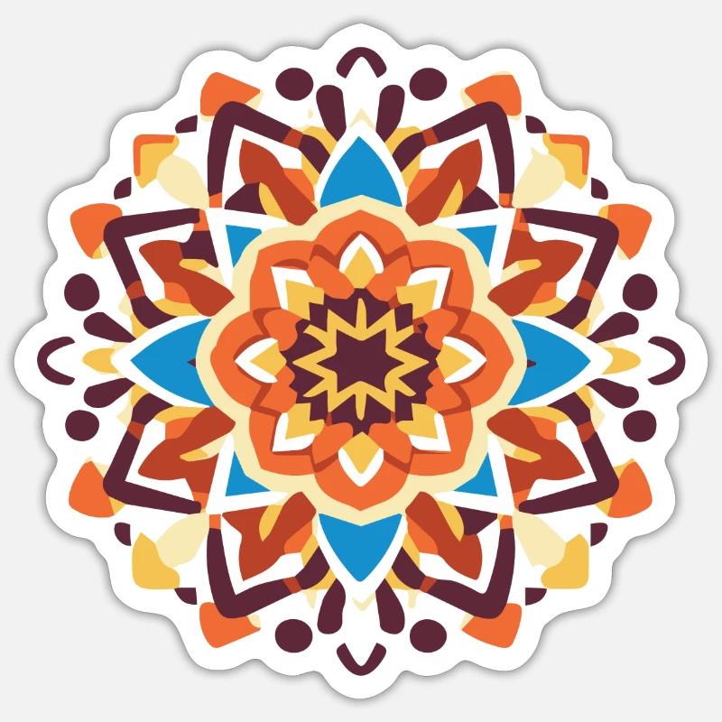 Mandala Pattern Colors Symmetrical Sticker size S (10 x 10 cm)