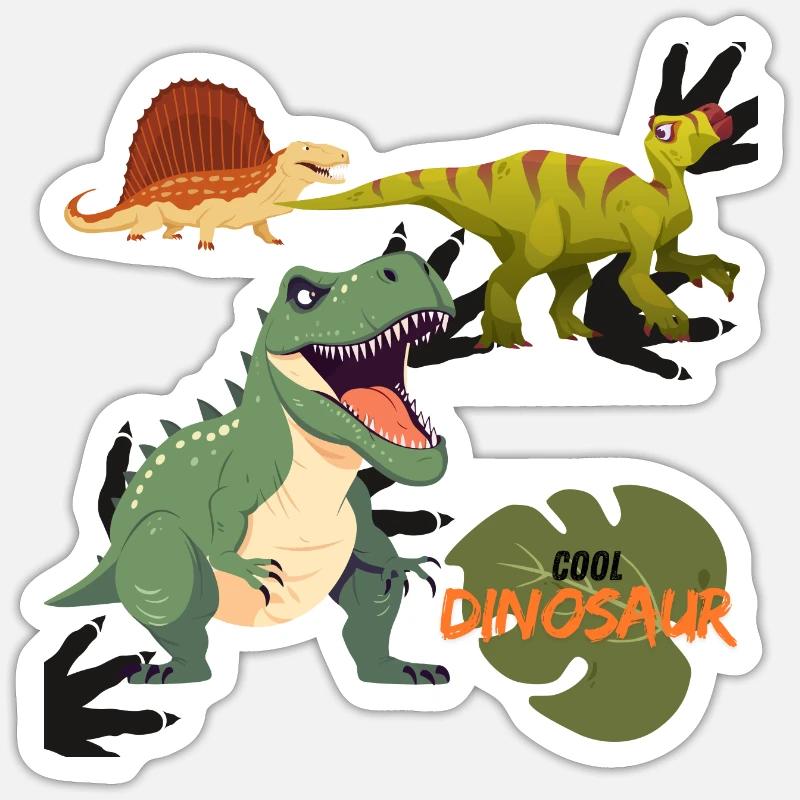 Cool Dinosaur - Sticker size S (10 x 10 cm) - white matte