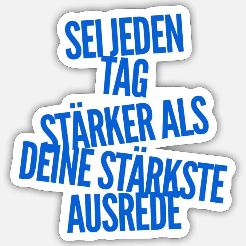 sei stark - Sticker Größe S (10 x 10 cm) - Mattweiß