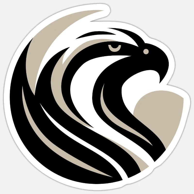 Stylized Eagle Head - Sticker size S (10 x 10 cm) - white matte