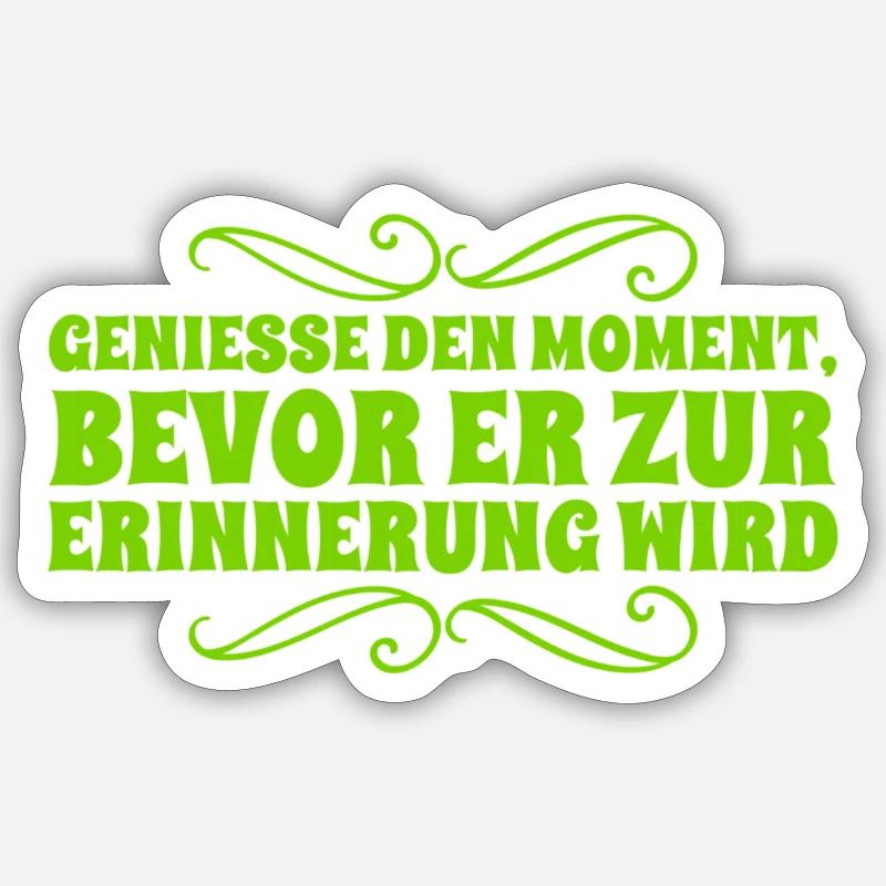 Profitez de chaque instant - Sticker taille S (10 x 10 cm) - blanc mat
