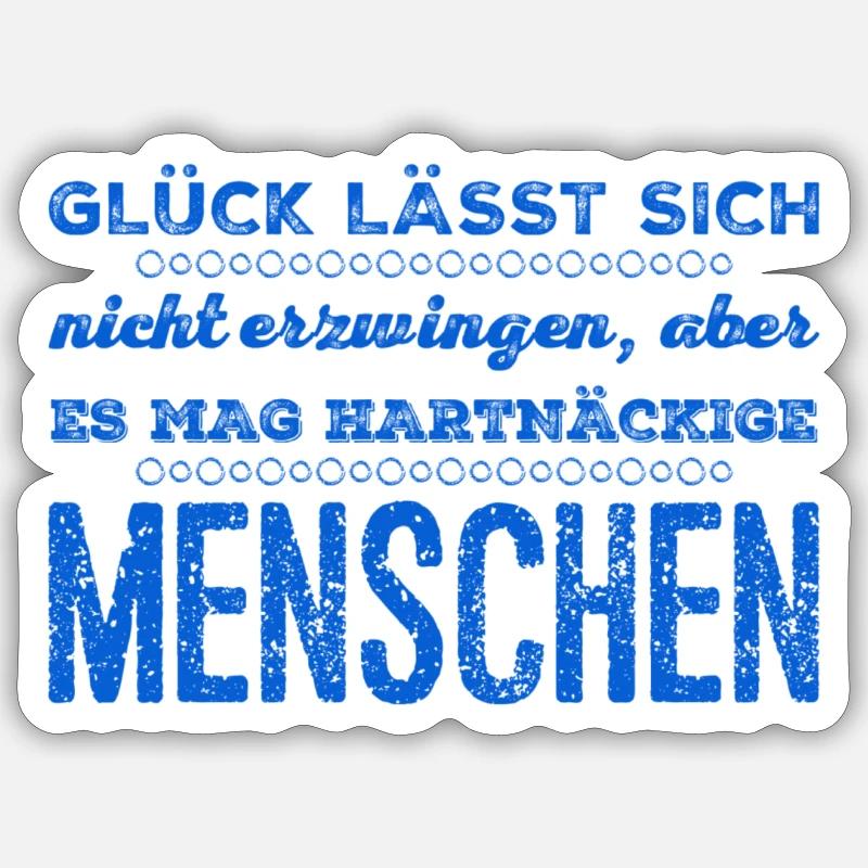 ich bin glücklich - Sticker Größe S (10 x 10 cm) - Mattweiß