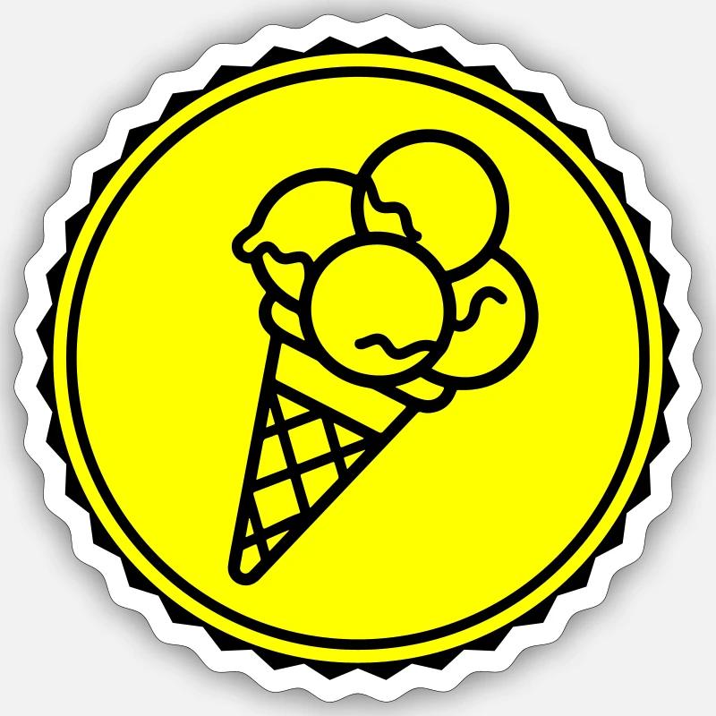 Eicreme Eis Icon Sticker Größe S (10 x 10 cm)