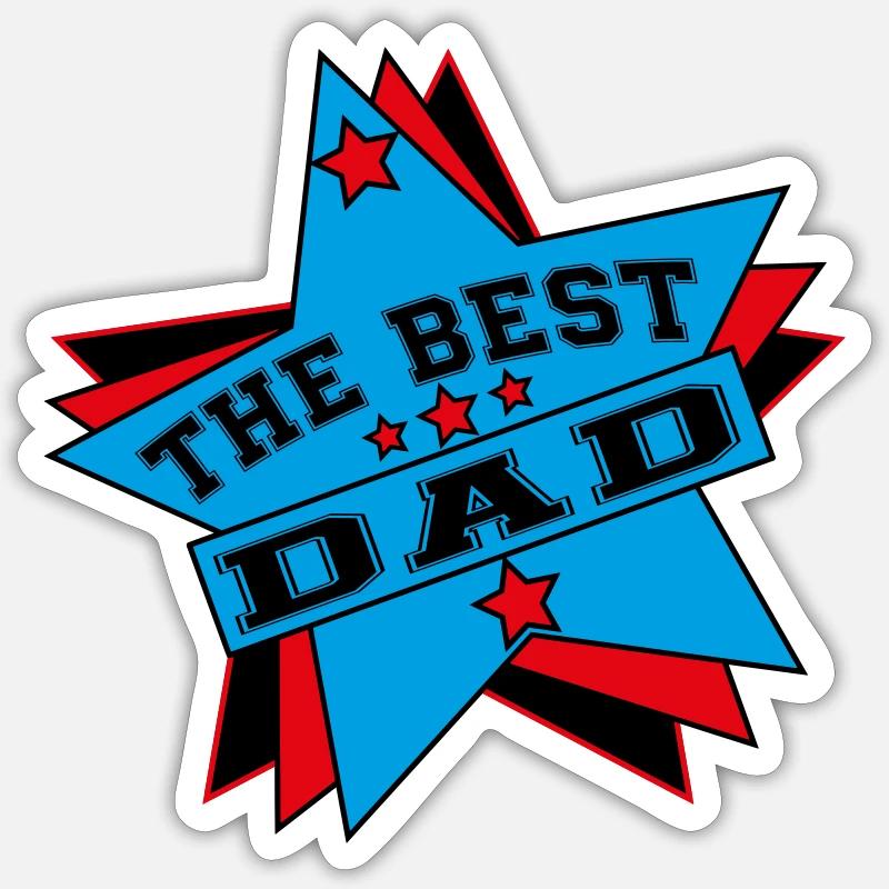 DER BESTE VATER - Sticker Größe S (10 x 10 cm) - Mattweiß