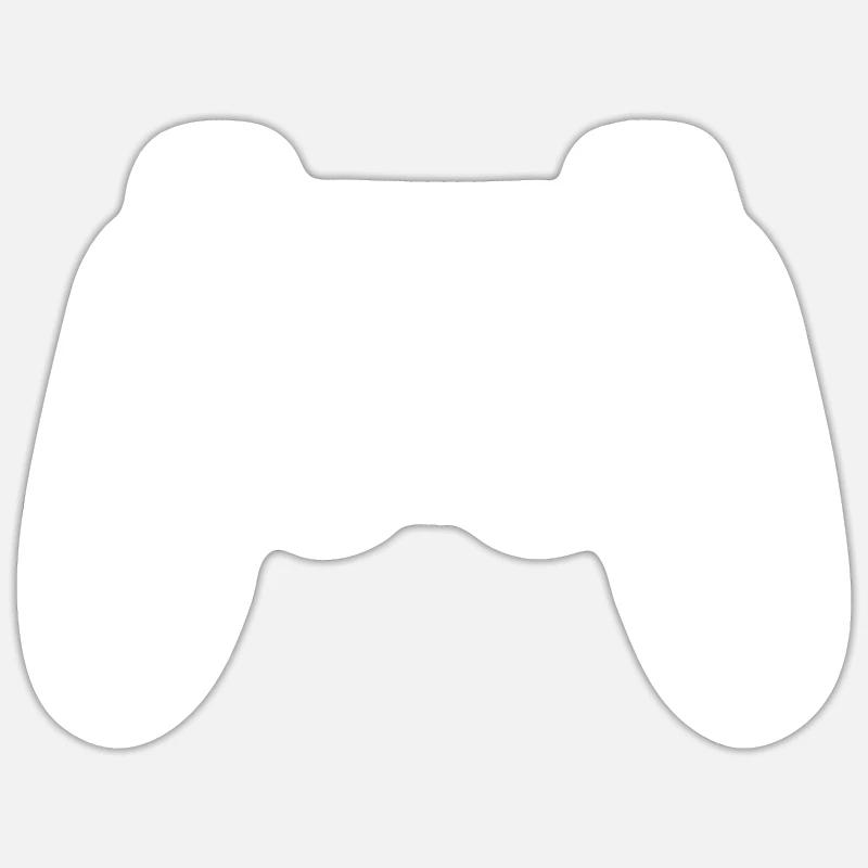 Ein Gamecontroller in weiß Sticker Größe S (10 x 10 cm)