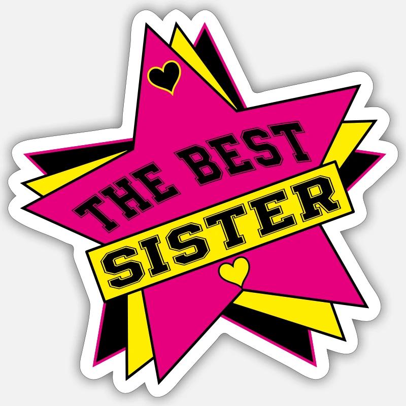 DIE BESTE SCHWESTER Sticker Größe S (10 x 10 cm)