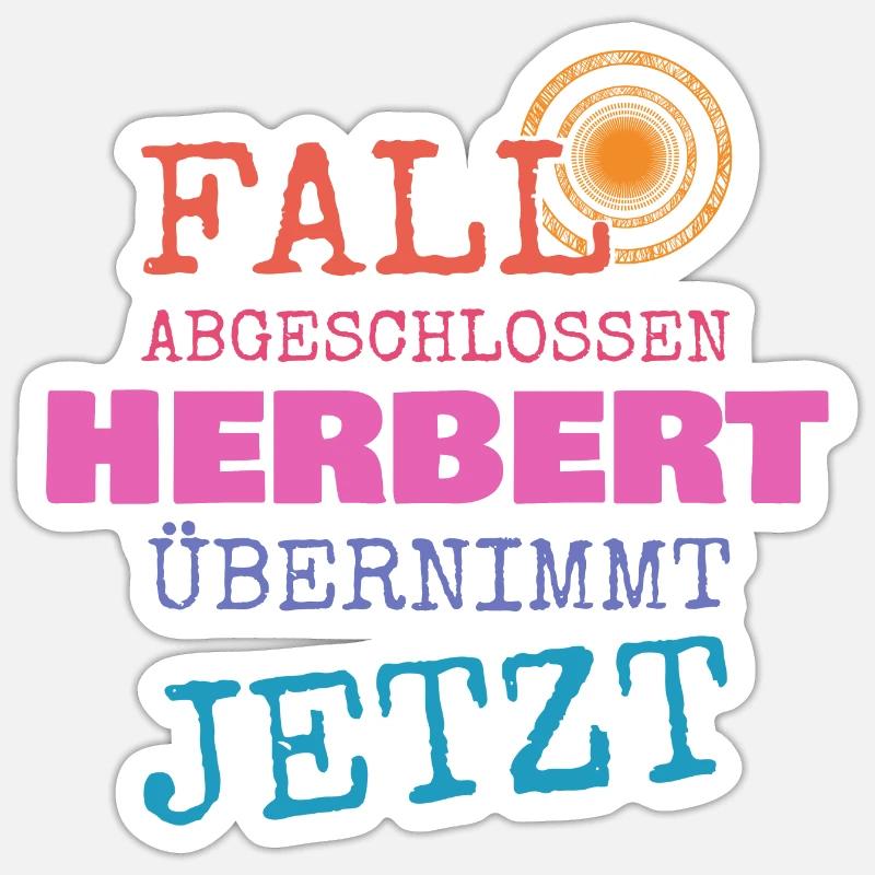 First name Herbert - Sticker size S (10 x 10 cm) - white matte