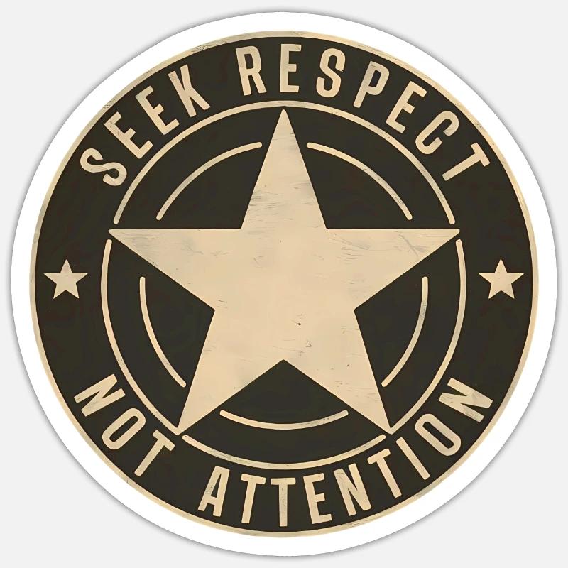 respect - Sticker size S (10 x 10 cm) - white matte
