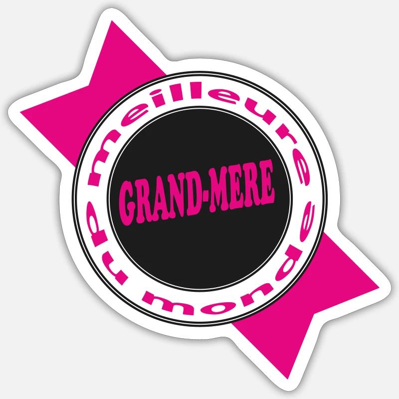 Beste Großmutter - Sticker Größe S (10 x 10 cm) - Mattweiß