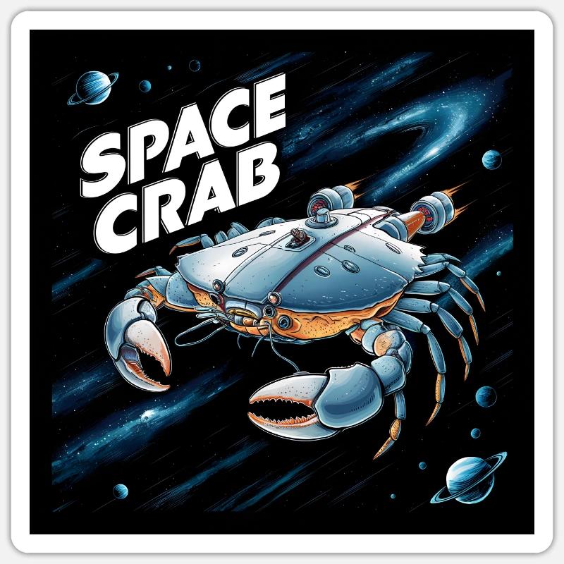 Space Crab Space Crab as a spaceship Sticker size S (10 x 10 cm)