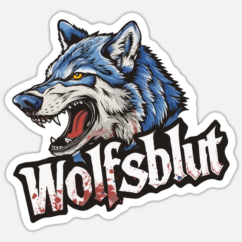 Wolfsblut Werewolf Logo - Sticker size S (10 x 10 cm) - white matte
