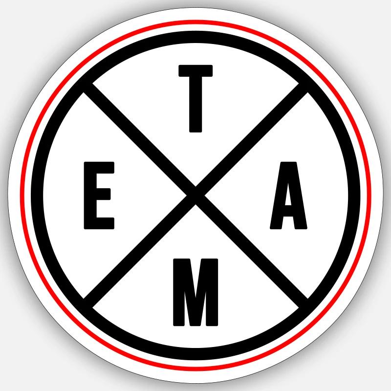 Cercle d’équipe - Sticker taille S (10 x 10 cm) - blanc mat