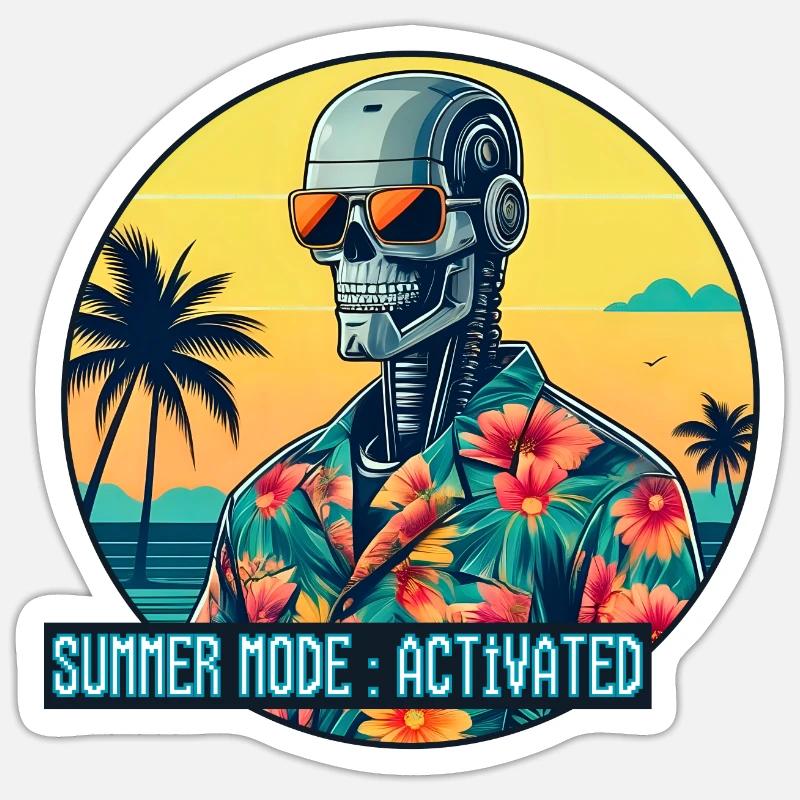 Summer Mode Activated Sticker size S (10 x 10 cm)