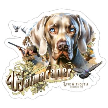 Weimaraner - Sticker size S (10 x 10 cm) - white matte - Front