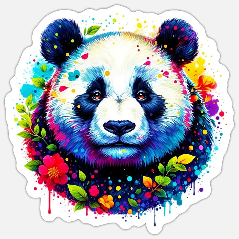 Panda - Sticker size S (10 x 10 cm) - white matte