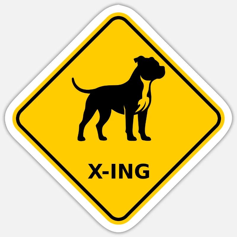 Schild "Bit Pull X-ING" - Sticker Größe S (10 x 10 cm) - Mattweiß