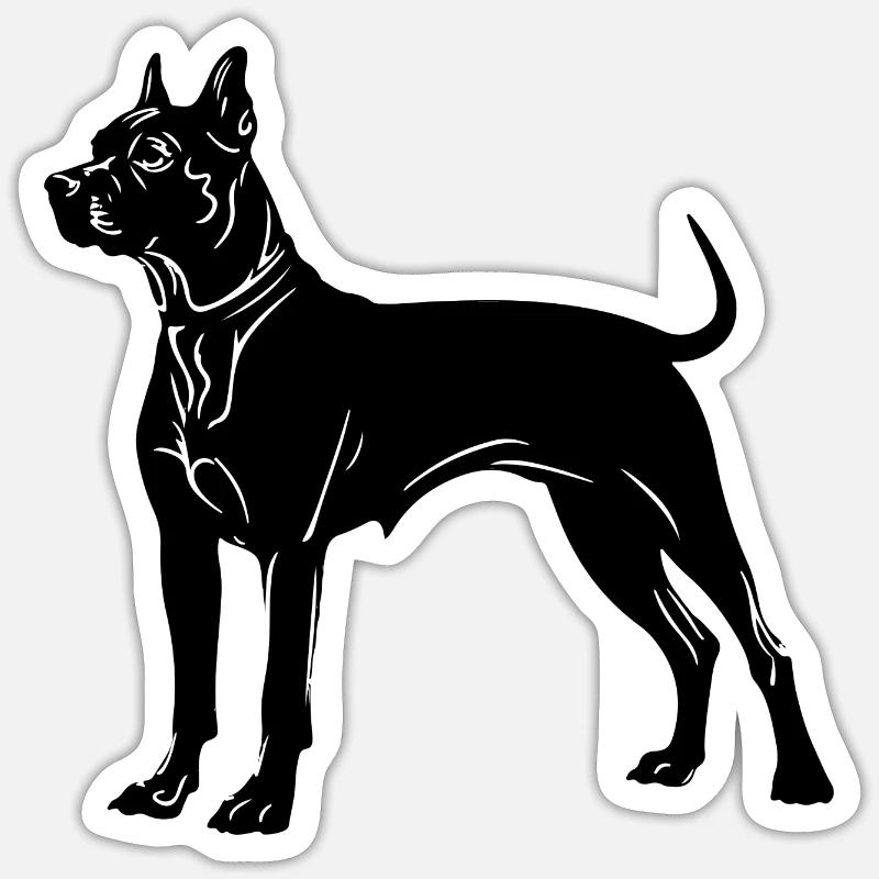 Pit Terrier Hund Symbol Sticker Größe S (10 x 10 cm)