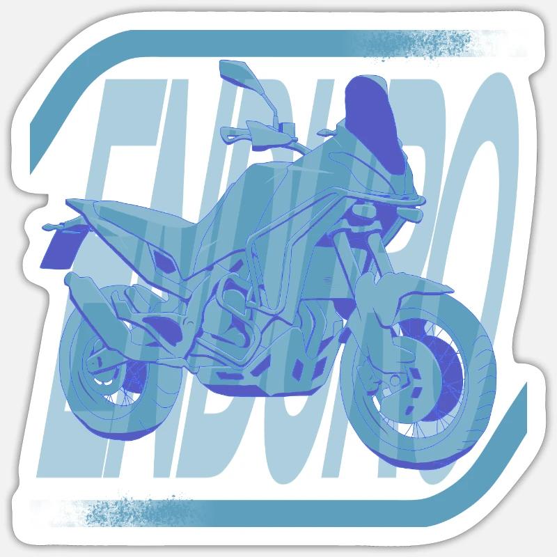 Évasion Enduro - Sticker taille S (10 x 10 cm) - blanc mat