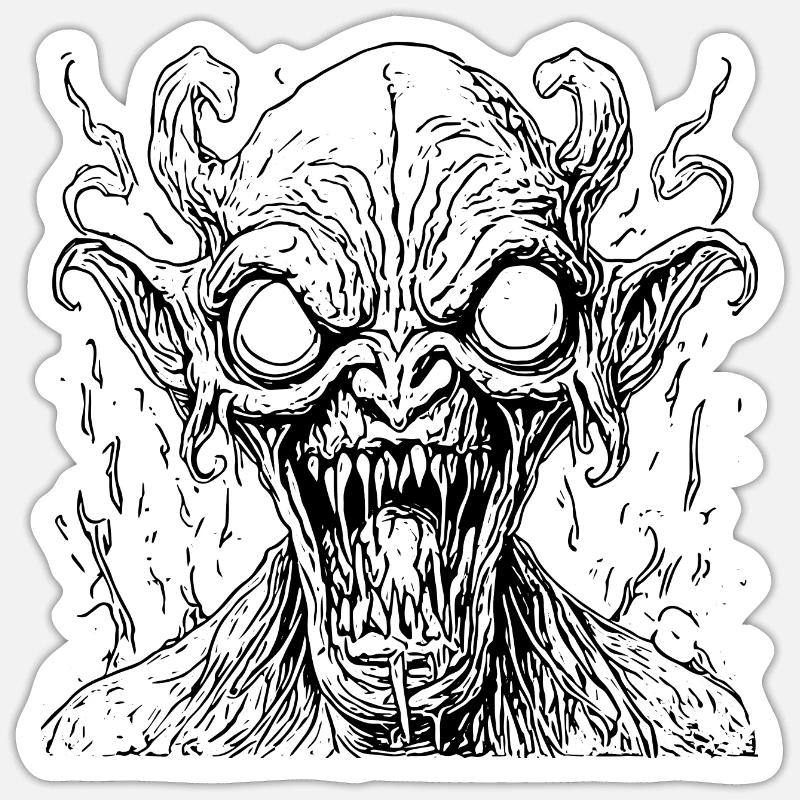 goblin - Sticker Größe S (10 x 10 cm) - Mattweiß