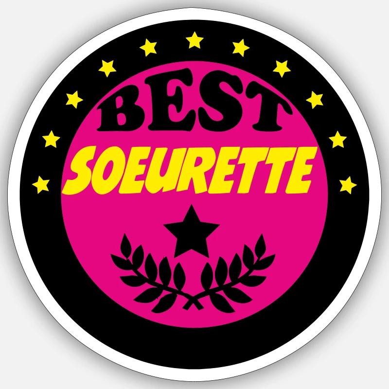 BESTE SCHWESTER Sticker Größe S (10 x 10 cm)