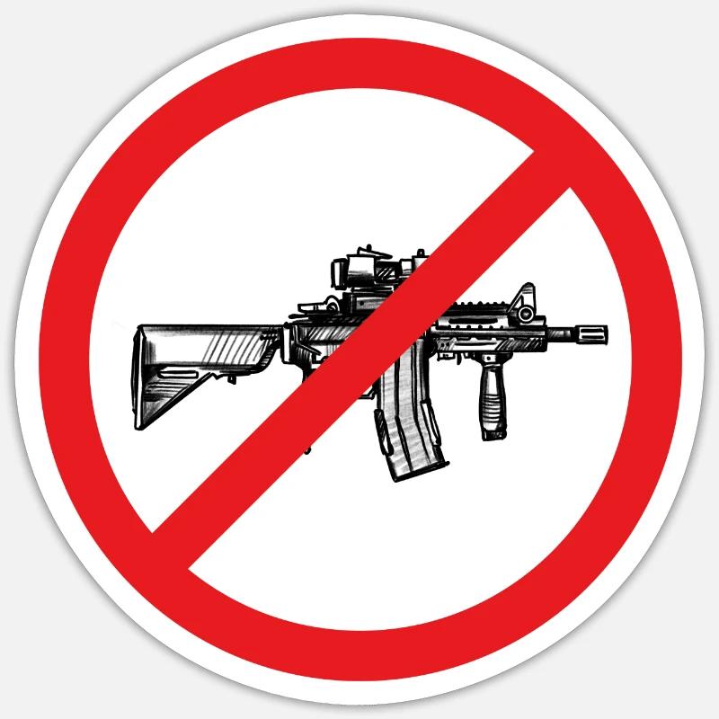 Stop War / Weapon Prohibited Sticker size S (10 x 10 cm)