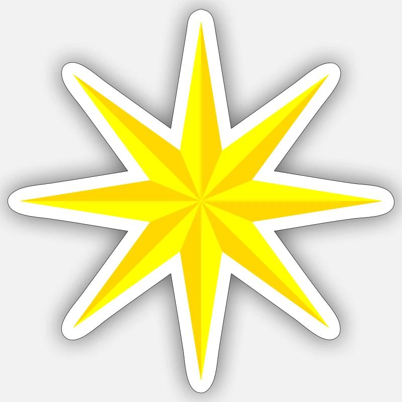 Étoile étroite - Sticker taille S (10 x 10 cm) - blanc mat