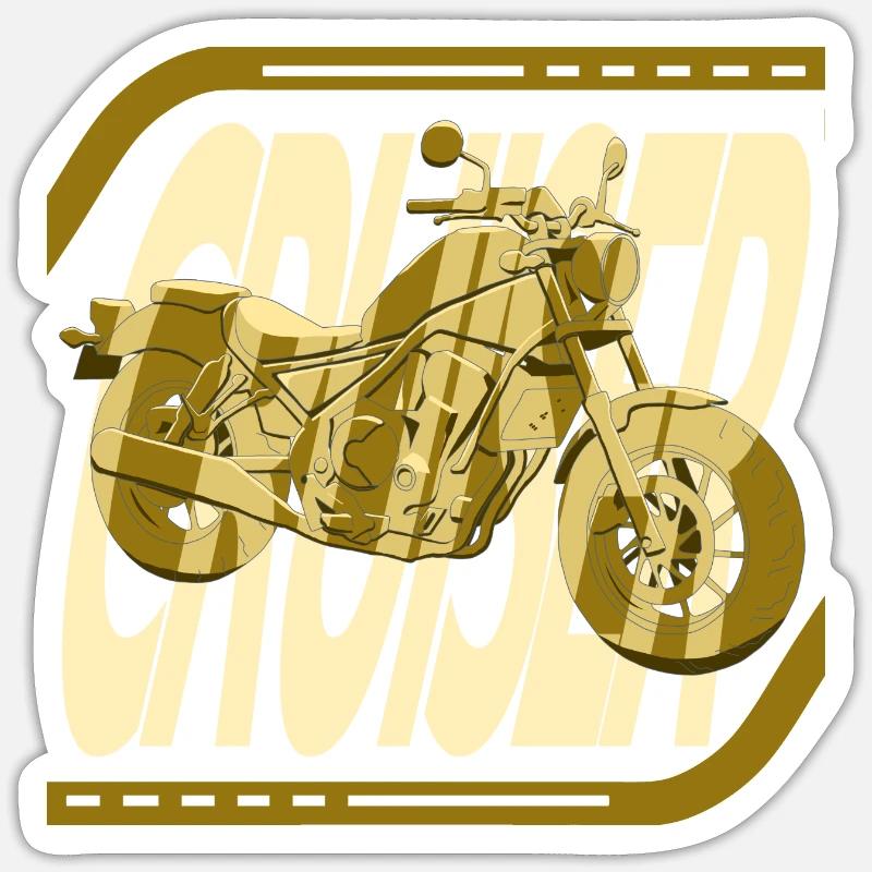 Abschaum-Kreuzer - Sticker Größe S (10 x 10 cm) - Mattweiß