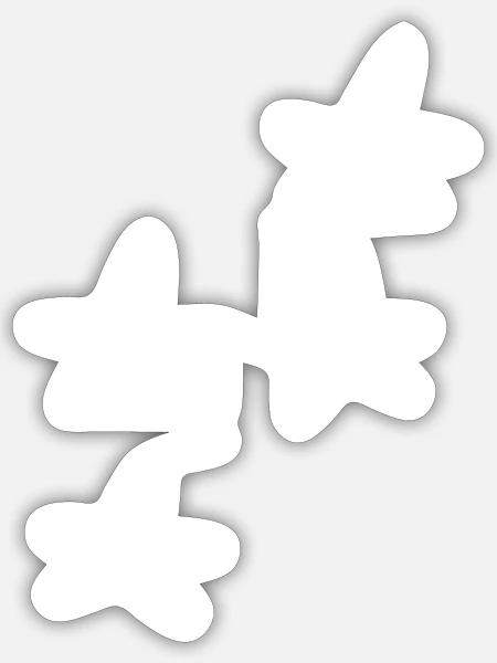 muster vier sterne stern symbol form - Sticker Größe S (10 x 10 cm) - Mattweiß