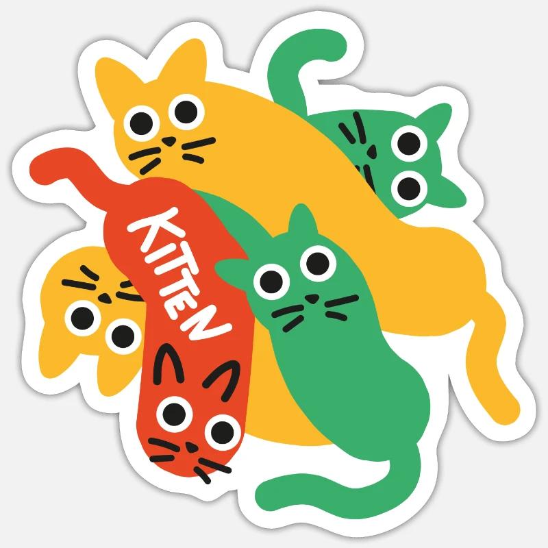 KITTEN Sticker taille S (10 x 10 cm)