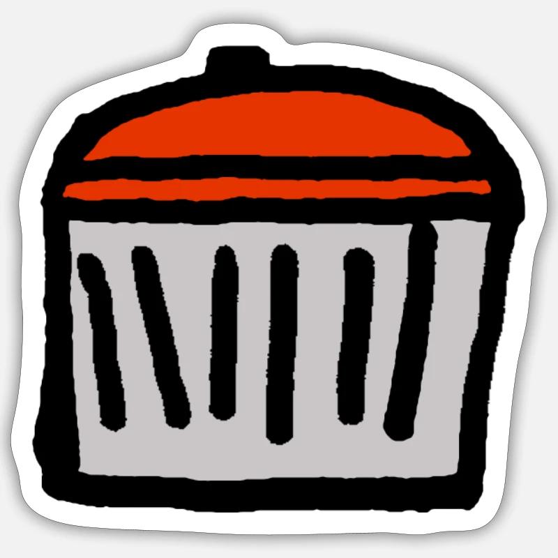 Salatschleuder - Sticker Größe S (10 x 10 cm) - Mattweiß