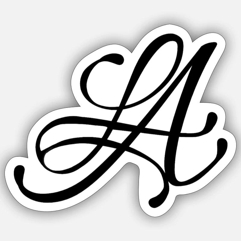 LA Monogramm Sticker Größe S (10 x 10 cm)