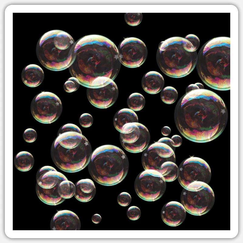 bubbles - Sticker size S (10 x 10 cm) - white matte