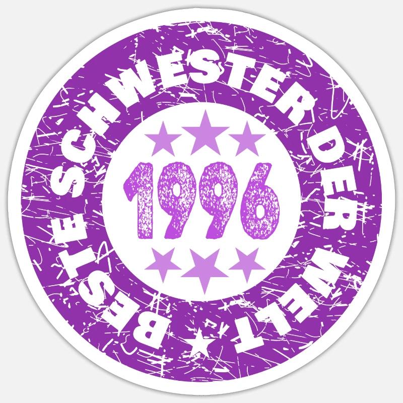 1996 - Sticker size S (10 x 10 cm) - white matte