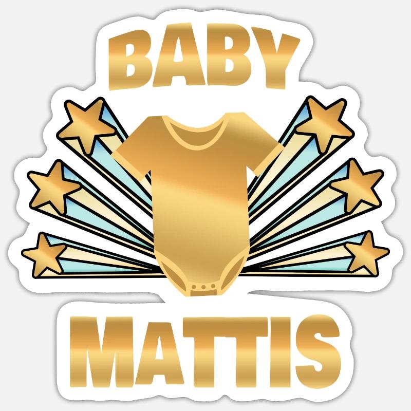 Mattis - Sticker taille S (10 x 10 cm) - blanc mat