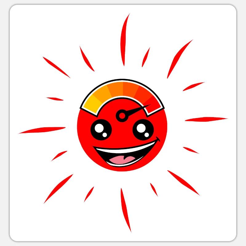 The temperature is at its maximum, it's a heat wave Sticker size S (10 x 10 cm)