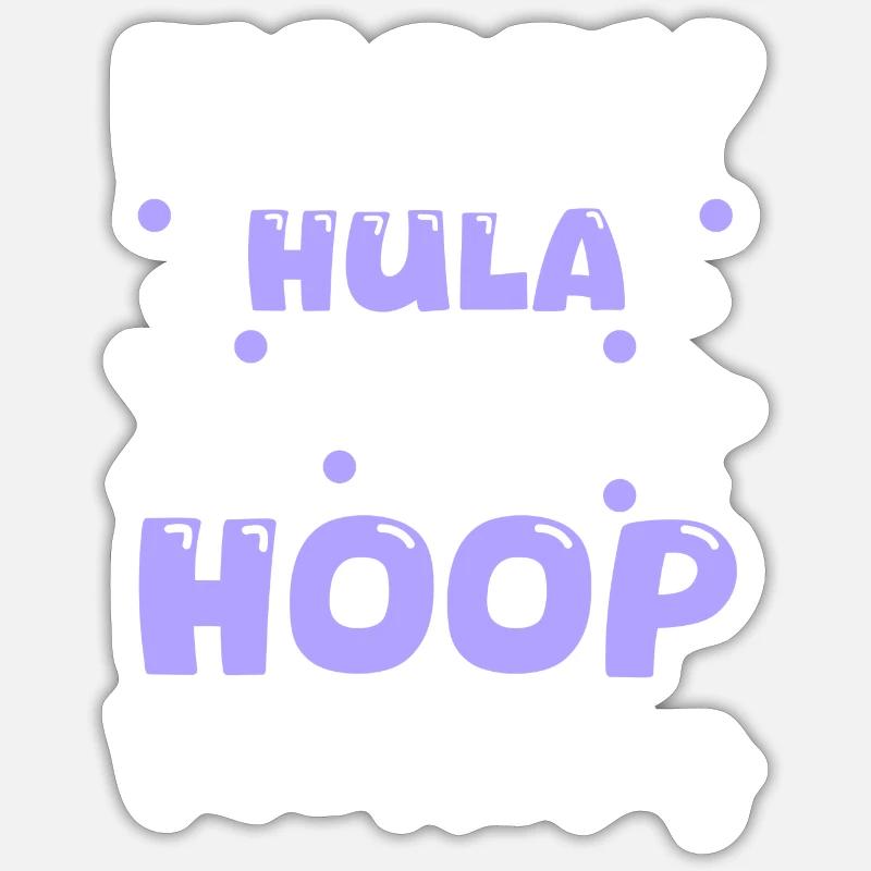Hulahoop Slimming Fun - Sticker size S (10 x 10 cm) - white matte