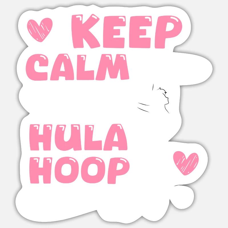 Hulahoop Workout Motivation - Sticker Größe S (10 x 10 cm) - Mattweiß