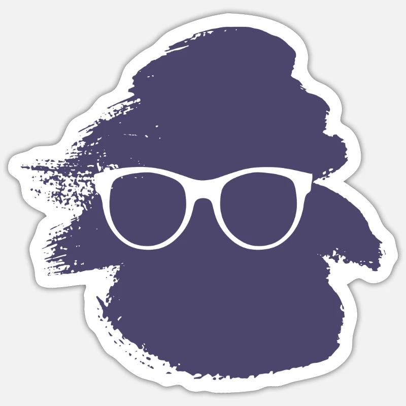 Buch Bildung Autor - Sticker Größe S (10 x 10 cm) - Mattweiß