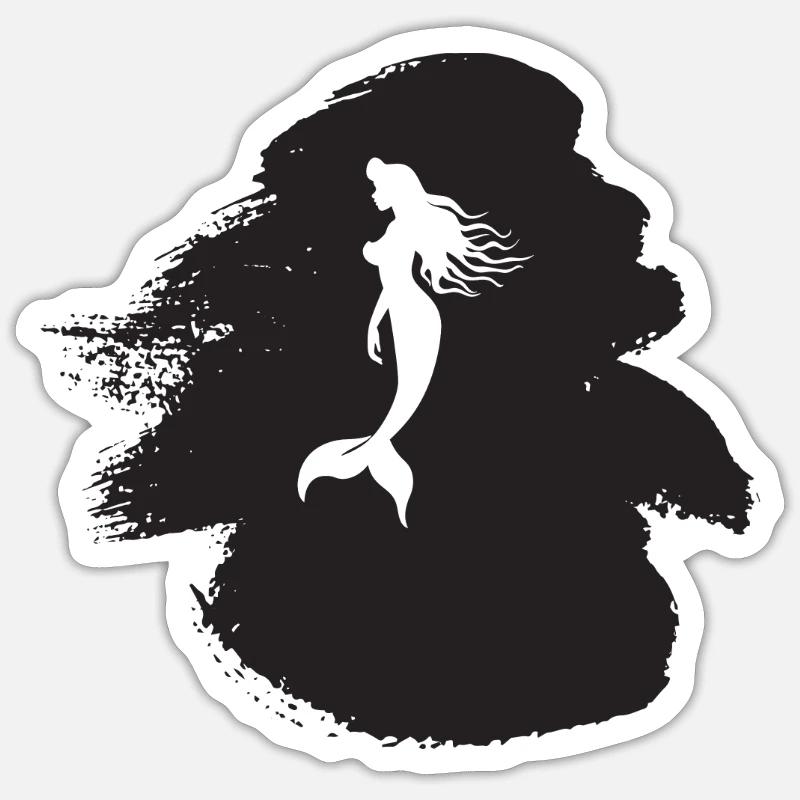 Mythical creature Marina - Sticker size S (10 x 10 cm) - white matte