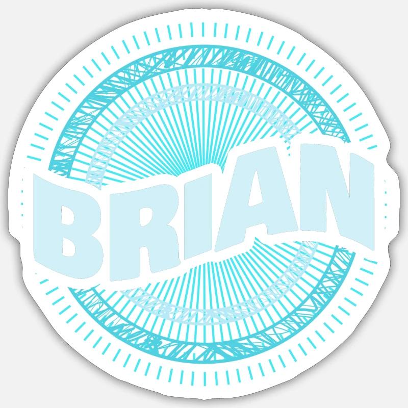 Brian - Sticker Größe S (10 x 10 cm) - Mattweiß