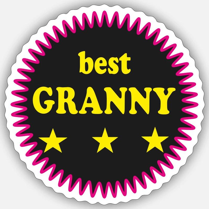 BESTE OMA - Sticker Größe S (10 x 10 cm) - Mattweiß