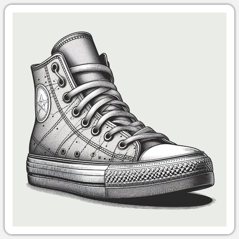 Basket - Sticker taille S (10 x 10 cm) - blanc mat