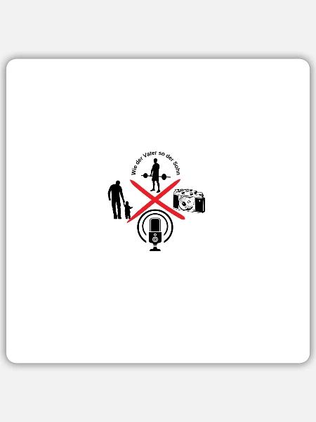 Wie der Vater so der Sohn 2000 2000 px - Sticker Größe S (10 x 10 cm) - Mattweiß