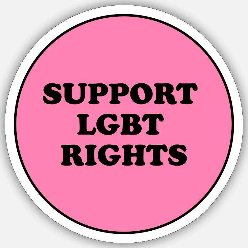 Support LGBT Rights - Sticker size S (10 x 10 cm) - white matte