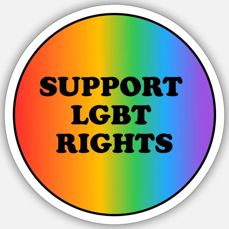 Support LGBT Rights - Sticker size S (10 x 10 cm) - white matte