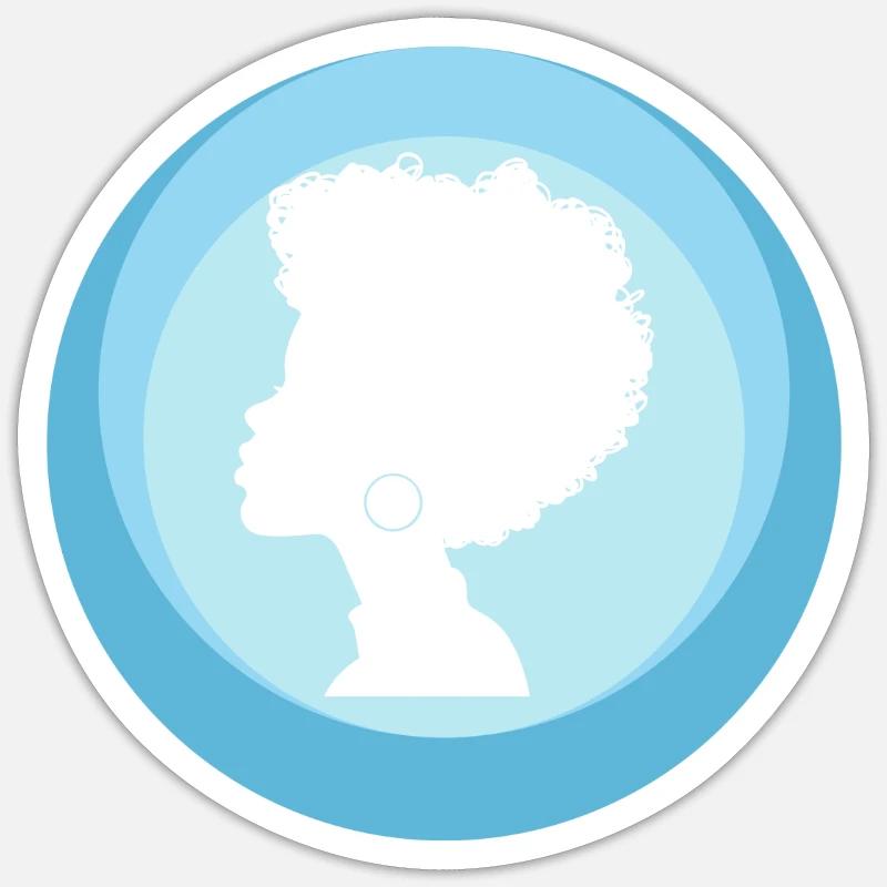 Afro Beat Funky - Sticker taille S (10 x 10 cm) - blanc mat